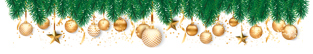 Kerst Banner Gouden Ballen